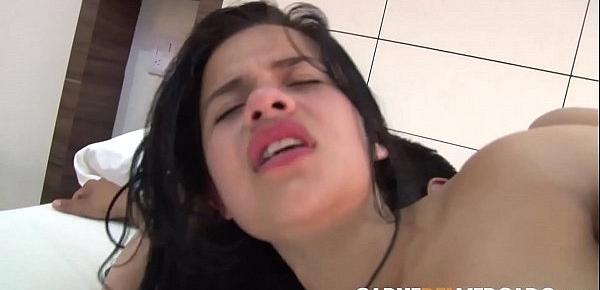  MAMACITAZ - Colombian Teen Selena Gomez Gets A Hard Fuck And Facial